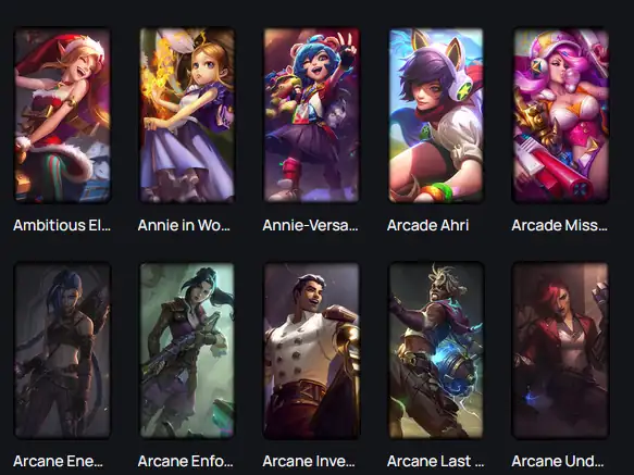 EUW +479 SKINS(Rizen Legend ahri et plus) ⸱  +100k BE ⸱ Argent I  thumbnail 4